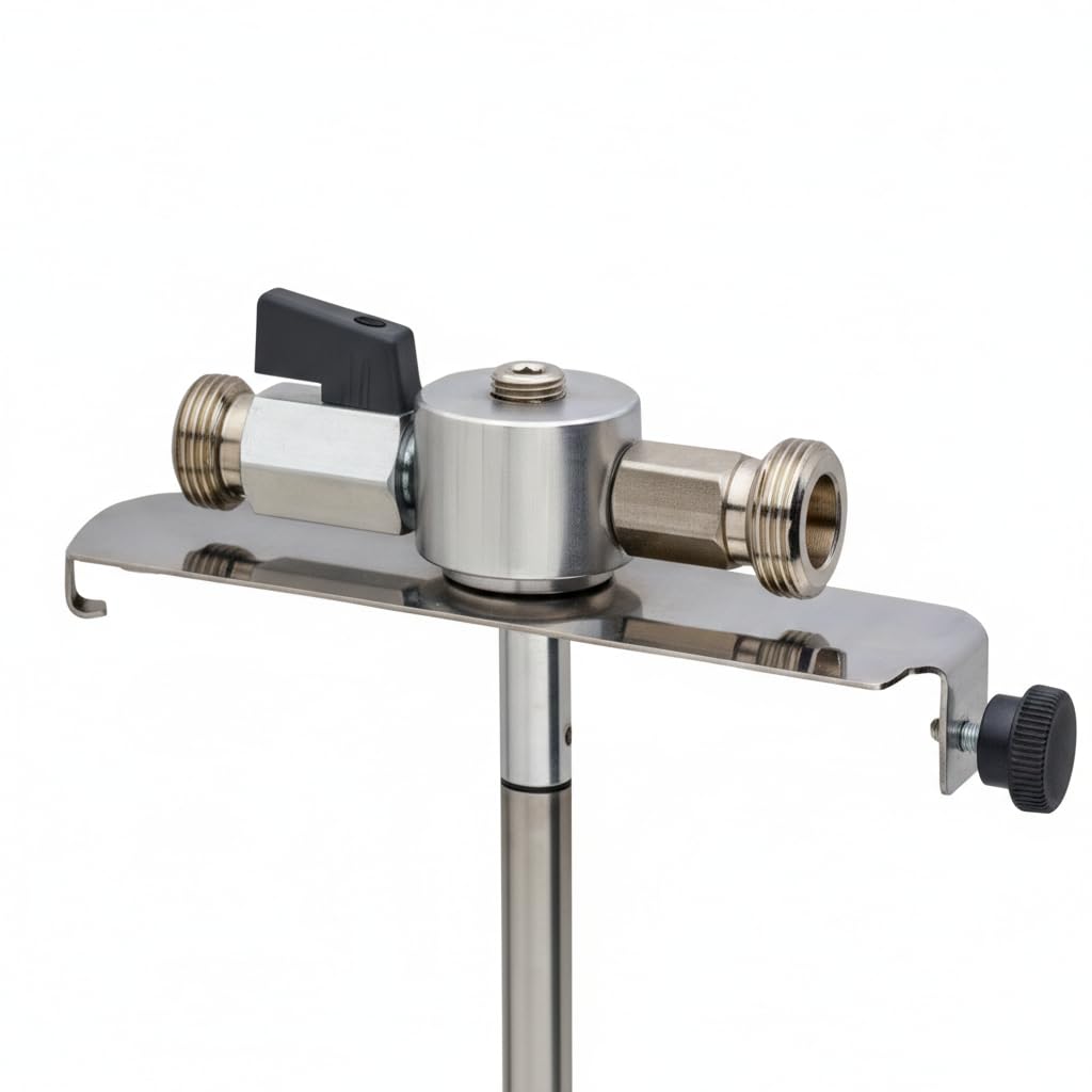 Adattatore da 5 l in acciaio inox con rubinetto di intercettazione, versione professionale