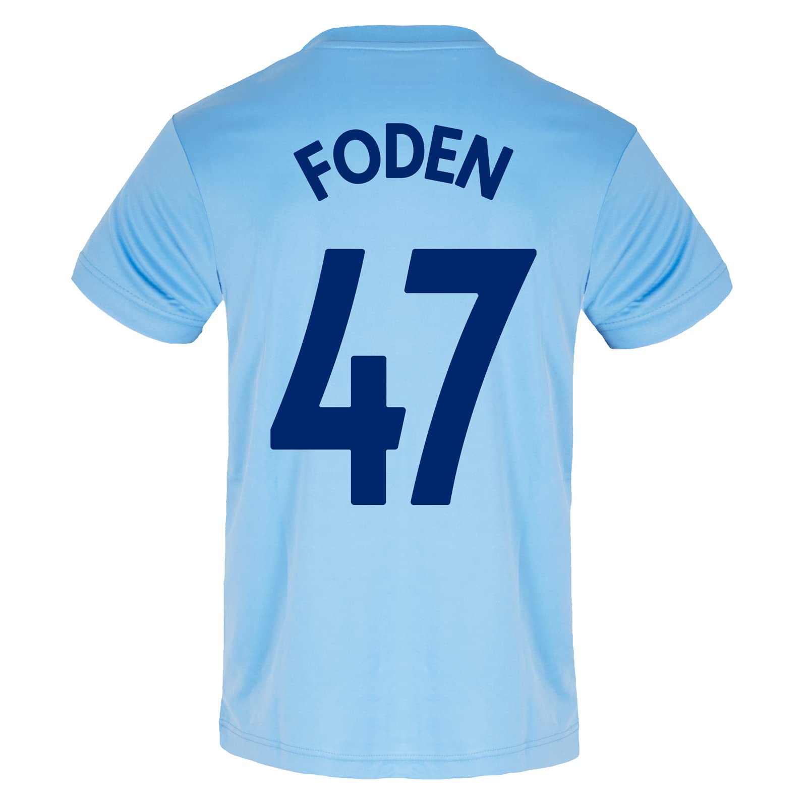 MANCHESTER CITY FC Mens Foden 47 Poly T-Shirt Sky Blue Medium