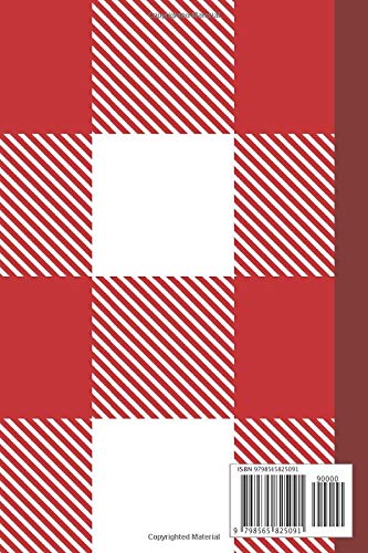 Composition Notebook: Buffalo Plaid Red White Tartan Pattern Seamless Christmas Lined Notebook Journal 120 Pages (6x9 Inches) - Image 2