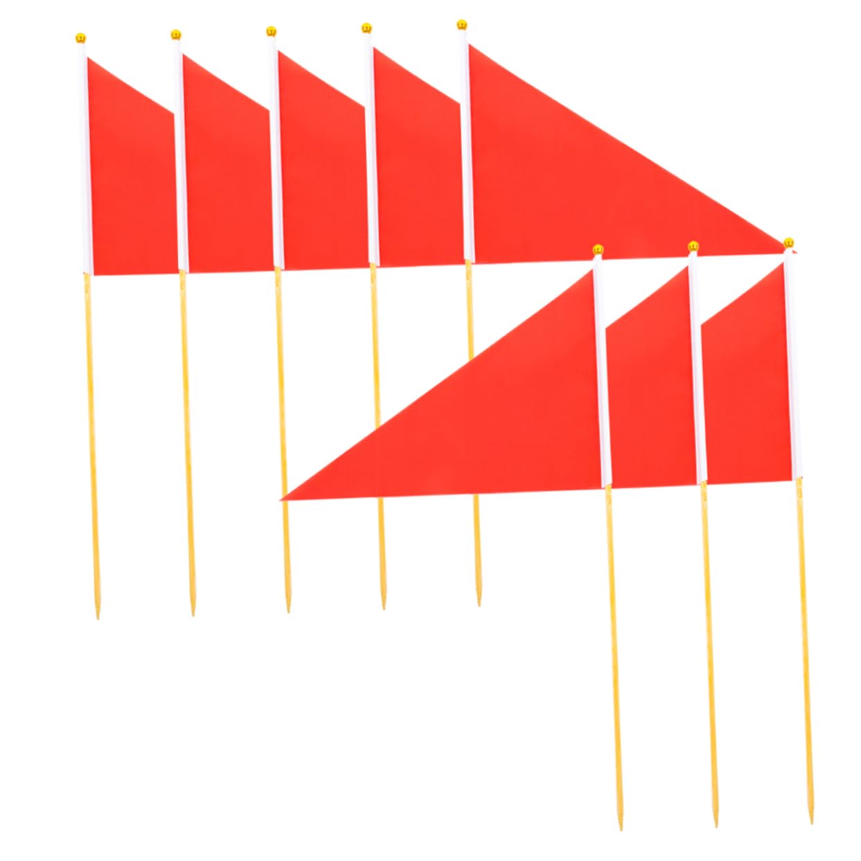 Generic 8pcs Lawn Marking Flags Graffiti Flags on Stick Mini Flags on Stick Ground Flags Garden Stake Flag Construction Flags Signal Flag Garden Sprinkler Flags Landscaping Flag Red Bamboo