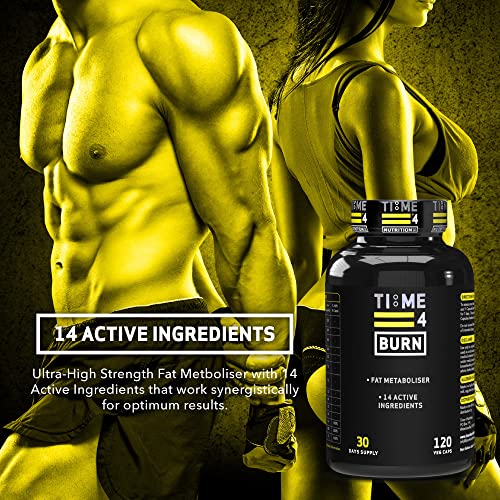 Time 4 Burn High Strength Thermogenic Fat Burners Weight Loss Diet Pills for Men & Women Vegan Friendly, Gluten Free Nutritional Supplements for Weight Management 120 x Capsules – 30 Days Supply - Image 6