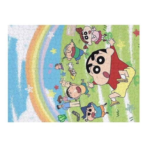 クレヨンしんちゃん ジグソーパズル ぱずる 300ピース 500ピース 1000ピース アニメパターン萌えグッズ 木製パズル 初心者向け 減圧 誕生日 クリスマス プレゼント ギフト 壁飾り 知育玩具 おもちゃ