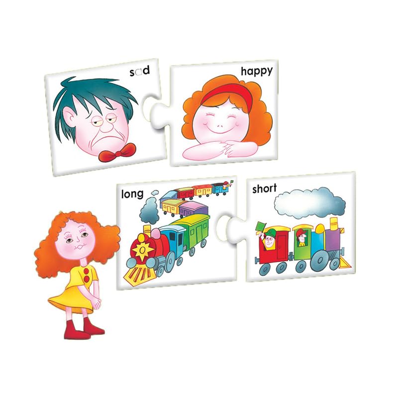 Image of Creative's What's My Opposite | Fun Game to Match and Learn Opposite Words | Picture Matching Educational Puzzles | Pre-School Learning for Boys & Girls | 56 Pieces Puzzles | Ages 4 & Up
