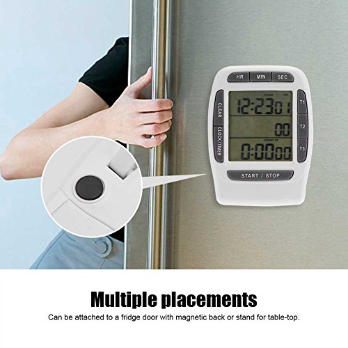 Temporizador multicanal, fácil de ler Fácil de configurar dígitos grandes e claros Relógio digital d