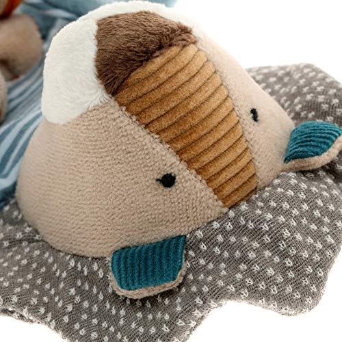 SIGIKID 42157 Schnuffeltuch Löwe Kuscheltuch Mädchen und Jungen Babyspielzeug empfohlen ab Geburt beige/blau – Bild 6