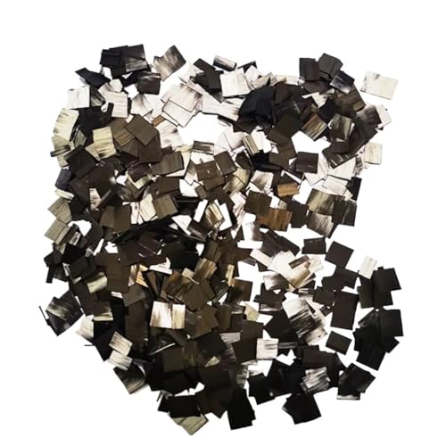 WOHATOO 500g Forged Carbon Fiber Flake Shape, Strength Cutting Chopped Sheet for DIY Car Interior and Industrial(10mm*500)