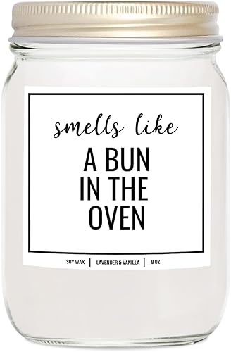 YouNique Designs Vela de anuncio de embarazo para abuelos, papá, familia, tío tía, 8 onzas, revelación de embarazo a los padres, velas de