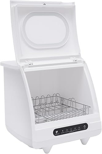 Miniatura 2 de Lavavajillas portátil para encimera, 110 V, 800 W, mini lavavajillas para encimera del hogar, 5 programas de 161.6  de alta temperatura en aerosol