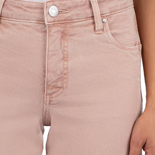 KUT from the Kloth Women's Pattie High-Rise-Straight Legs-Back Darts 5 Pockets in Blush4