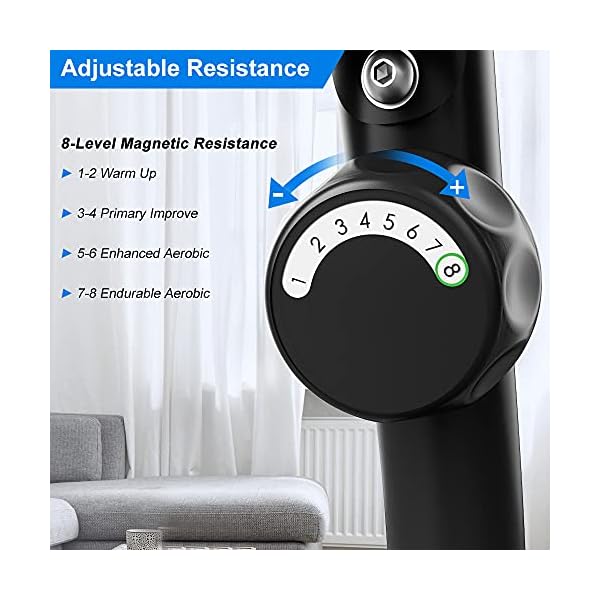 ONETWOFIT Recumbent Exercise Bike for Seniors and Adults, Indoor Stationary Bikes w 8 Level Resistance, LCD Monitor, Adjustable Seat, Cycling Fitness Equipment for Home Cardio Training 300 LB Capacity