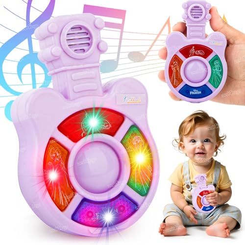 Image of Zest 4 Toyz Musical Guitar Toy for Kids with Colorful LED Lights and Sound Toy Battery Operated Baby Toys Musical Instrument Toys Birthday Gift for Kids Boys & Girls - Purple