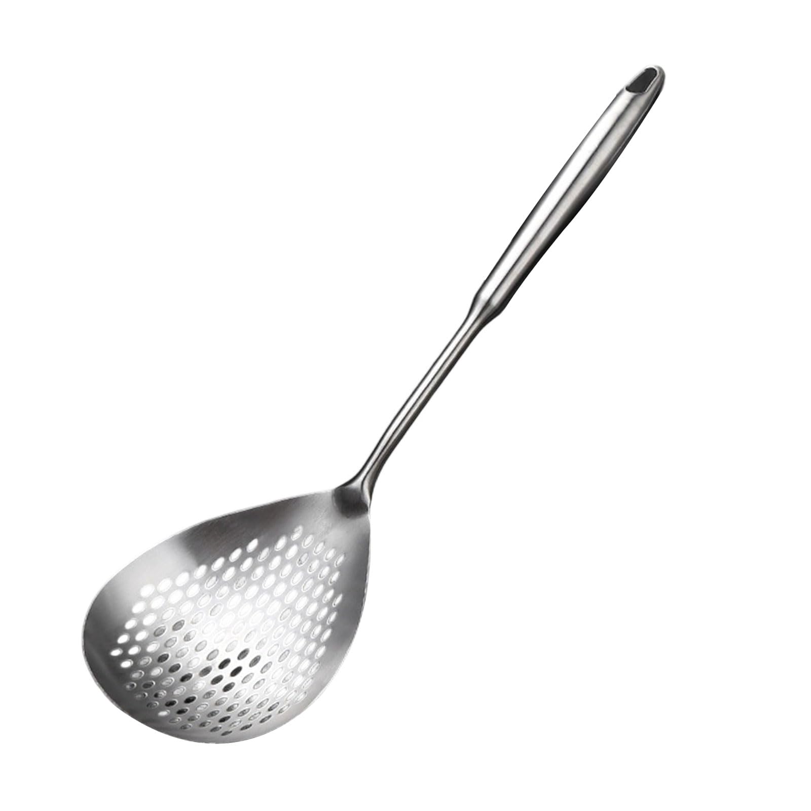 Nucelit Stainless Steel Colander Skimmer with Comfortable Grip Handle Strainer Ladle Cooking Tool for Kitchen Use Handle