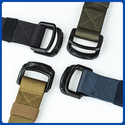 OVER GROUND Double D-Ring Elastic Stretch Nylon Tactical Camouflage Webbing Belt Key Ring Strap, Military Web Travel Hiking4