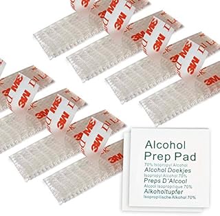 AUTOBOXCLUB - Heavy Duty EZPass/IPass/Toll Pass Mounting Strips/EZ Pass Mounting Strips/EZPass Transponder Device Holder/EZ Pass Adhesive Strip Set - 8pcs (4sets) with Alcohol Prep Pad