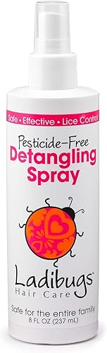 Ladibugs - Spray desenredador para prevenir los piojos 80 fl oz Acondicionador de liberación y disuasorio de cabeza Natural sin sulfatos fabricado