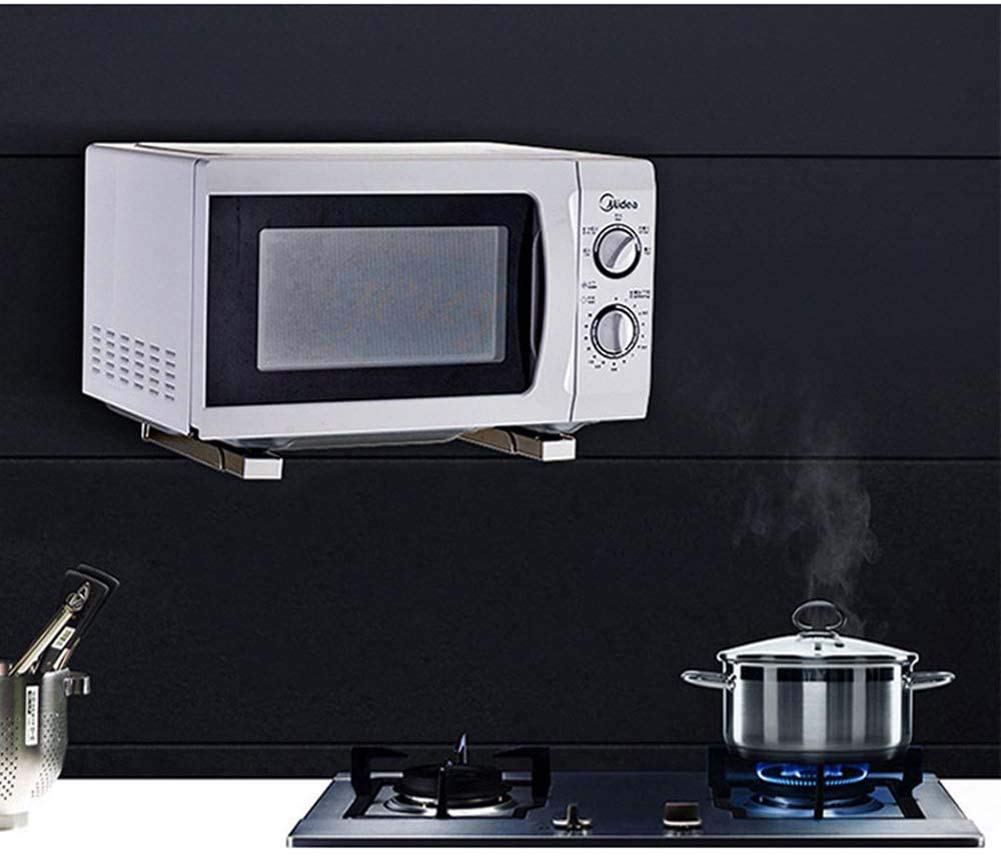 DELFINO Microwave Oven Wall Mount Bracket 304 Stainless Steel Shelf