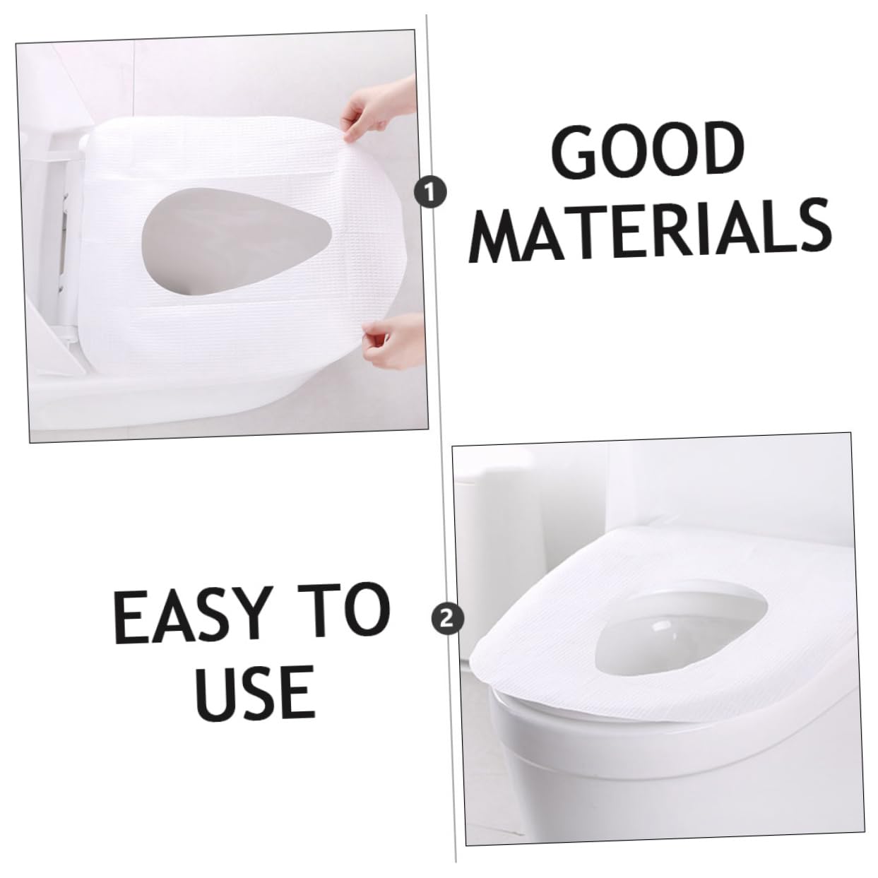 KOMBIUDA 30pcs Disposable Outdoor Toilet Pads Thickened Cushions for Travel Home Adhesive Fixing Points