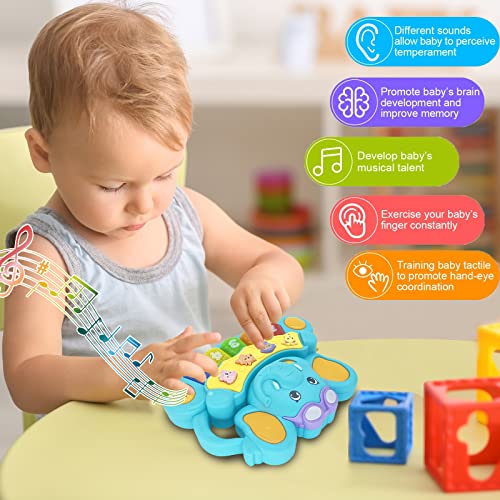 Minifairy NO.855-28A Baby Piano Toys 6 To 12 Months Early Learning Baby Girl Toys 6 To 12 Months Elephant Piano Keyboard Toys Infant Toys thumb #1