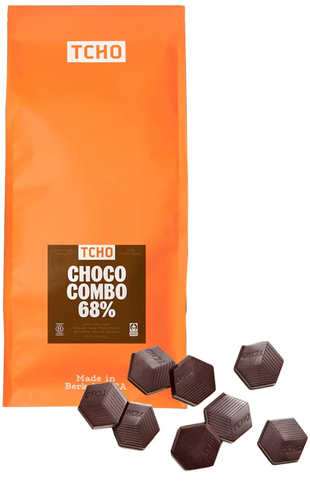 TCHO Choco Combo 68% Dark Chocolate Baking Couvertures (6.6lb Bag) | Organic & Fair Trade Certified | Non GMO, Non-Dairy, Vegan, Soy Free