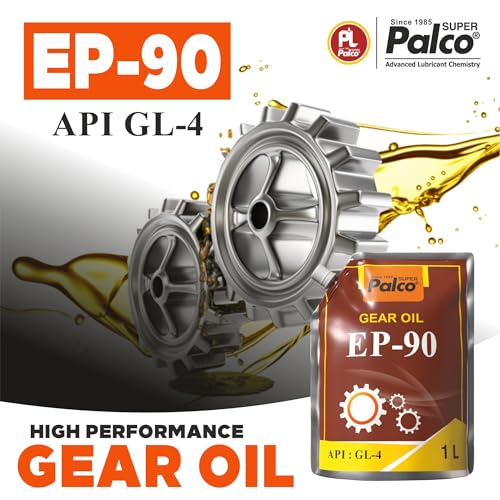 Image of PALCO EP-90 Gear Oil 1 Litre Pouch (Pack of 1) API GL-4 High Performance Extreme Pressure Lubricant for Smooth Gear Shifting Long Drain Interval Thermal Stability Gear Protection for Bevel Gear System