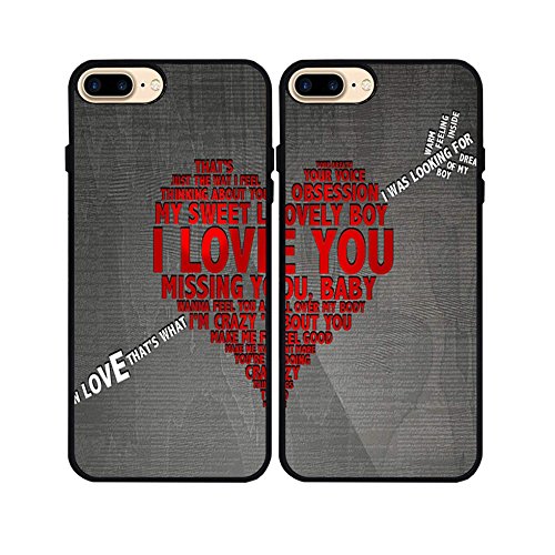 iPhone 7 Plus/iPhone 8 Plus Case 5.5 inch,an Arrow Through The Heart Rubber Phone Cover Case for iPhone 7 Plus/iPhone 8 Plus,Fashion Boyfriend Girlfriend Couple Case Gift
