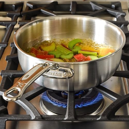 Image of Thomas Keller Insignia by Hestan - 2 Quart Saucier Pan with Lid, Commercial Clad Stainless Steel, Induction Compatible, Oven Safe - Professional Cookware