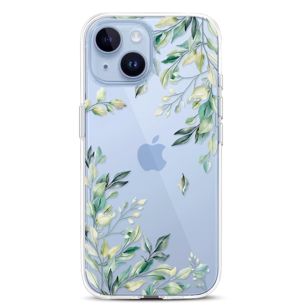 Coque iPhone 15 transparente rigide protection intégrale motif floral - 8