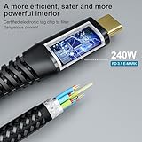 CAKOBLE usb 4 cable for thunderbolt 4 cable, Compatible with thunderbolt 3 cable USB C 3.2, 40Gbps,8K@60Hz,240W 48V/5A USBC for iPhone 15/Pro/Pro Max, MacBook Pro, iPad Pro,usb c display cable 0.5M - Image 6