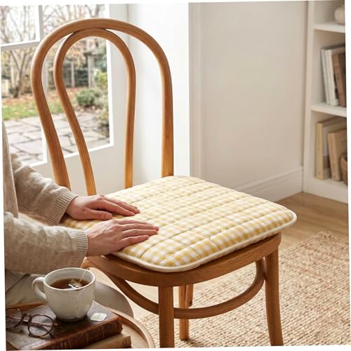Cojines para silla comodos que no se caen asiento de algodon lavable 3