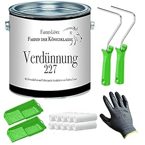 Farben Löwe Ontvetter verdunning 227 – speciale verdunning speciaal voor betonverf en zwembadverf (1 l met lakset)