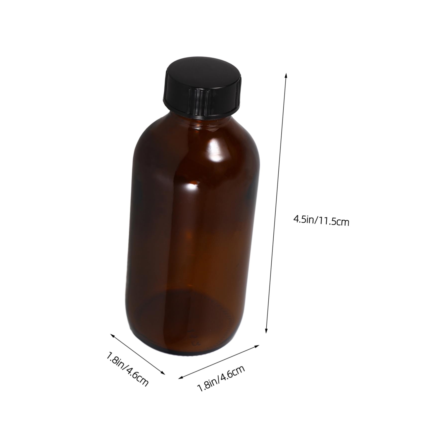 KICHOUSE Glass Bottle Empty Bottle Liquid Storage Containers Laboratory Agent Bottle Leak Round Media Bottles Laboratory Reagent Refillable Container Brown Phenolic Resin