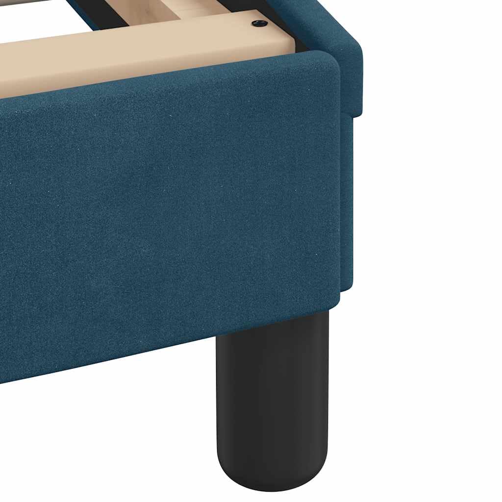 vidaXL Giroletto con LED Senza Materasso Hanko Blu 140x190 cm in Velluto, giroletto con LED, Telaio Letto, Rete Letto, Struttura Letto, Base Letto, Letto
