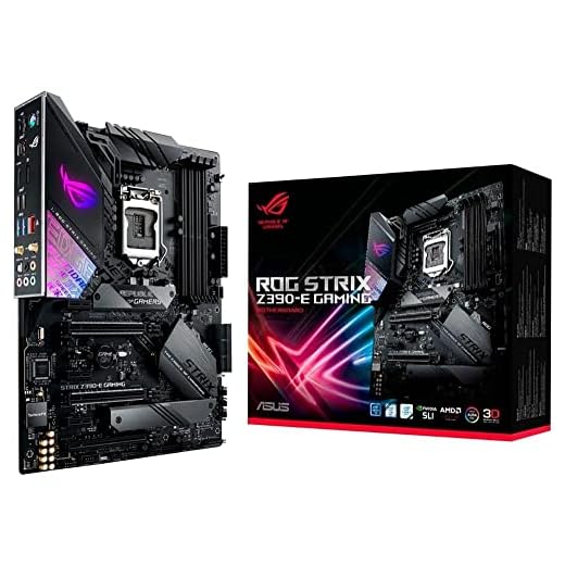 Asus ROG Strix Z390-E Gaming Motherboard LGA1151 (Intel 8th 9th Gen) ATX DDR4 DP HDMI M.2 USB 3.1 Gen2 802.11AC Wi-Fi