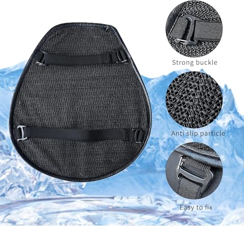 Image of PilloWillo 3D Gel Bike Seat Cushion Pad | Shock-Absorbing Honeycomb Gel Cover for Long Rides | Universal Fit for Bikes, Office & Car Seats | Durable, Breathable & Pressure Relief Support