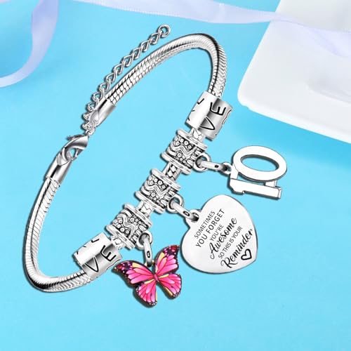 Nimteve Inspirational Bracelet Birthday Gifts for Women You Are Awesome Bracelet Birthday Bracelet Gifts for Mom Aunt Happy Birthday Bracelet for Friends Sister Daughter Granddaughter2