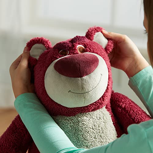 Disney Store Offizielles großes Kuscheltier Lotso Knuddelbär, Toy Story, 32 cm, Kuscheltier des Flauschigen Bösewichts mit Stickereien und weicher Oberfläche