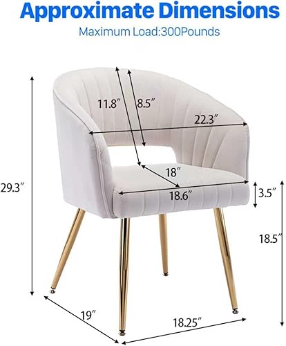 Miniatura 3 de KCC Moderno juego de 2 sillas de comedor decorativas sillas de terciopelo tapizadas con respaldo hueco sillas de cocina copetudas sillas laterales