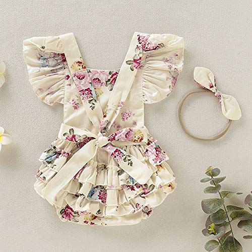 Baobaolai Macacão Infantil com Estampa Floral