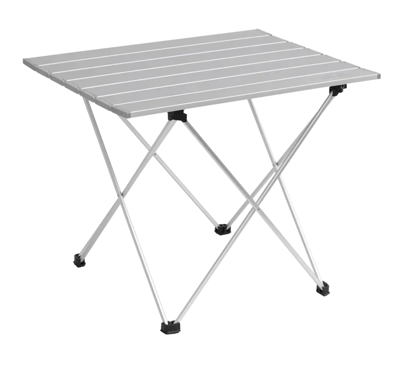 Easy Camp Blackthorn Foldable Camping Table, 56x41x46 cm, Silver, 1.38 kg, 35 kg Max Load, Aluminium Frame, Aluminium Top, Outdoor Dining and Games