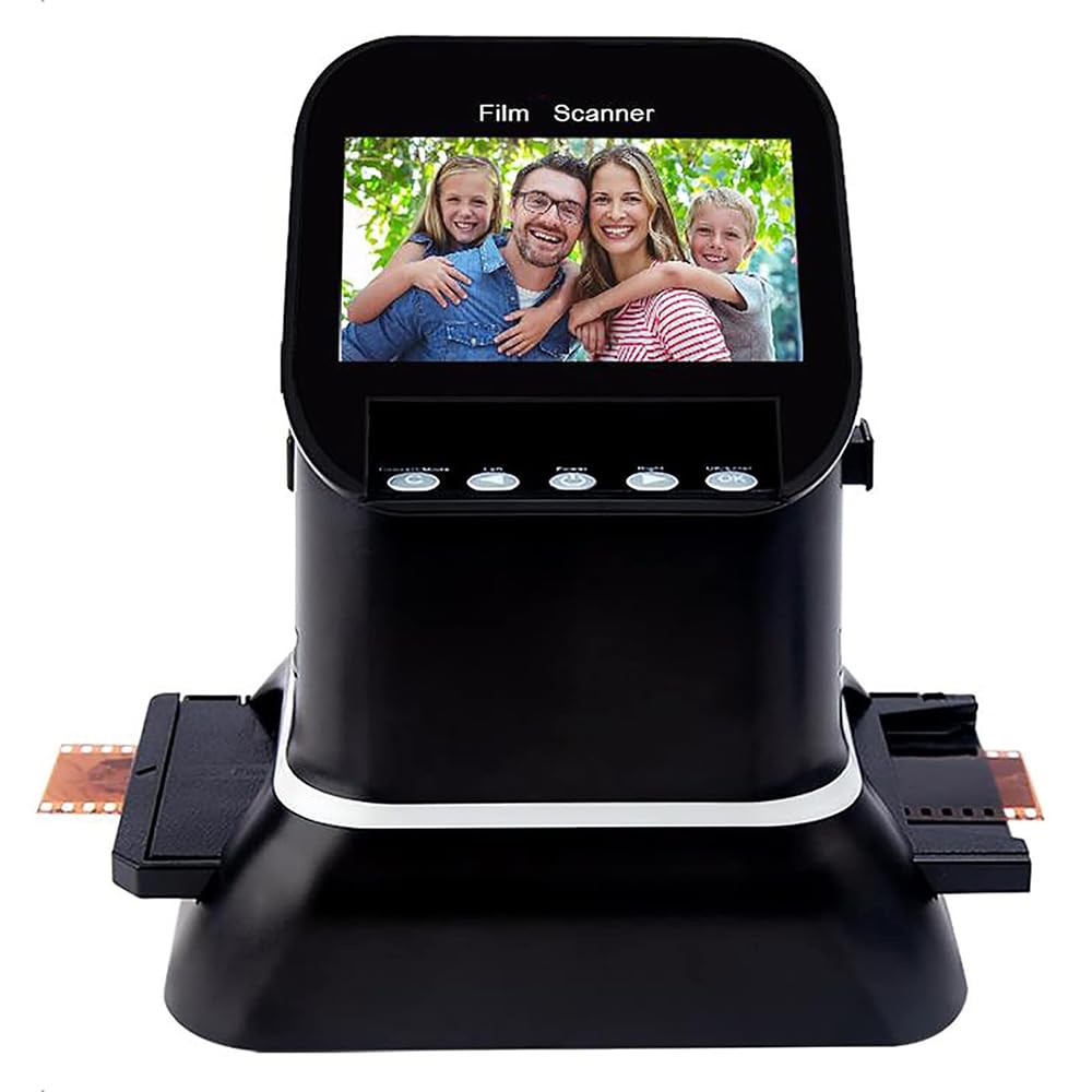 Scanner Portatili per pellicole, Scanner per Negativi e Diapositive, Scanner per pellicole ad Alta risoluzione 120, convertitore per pellicole da 4,3 Pollici