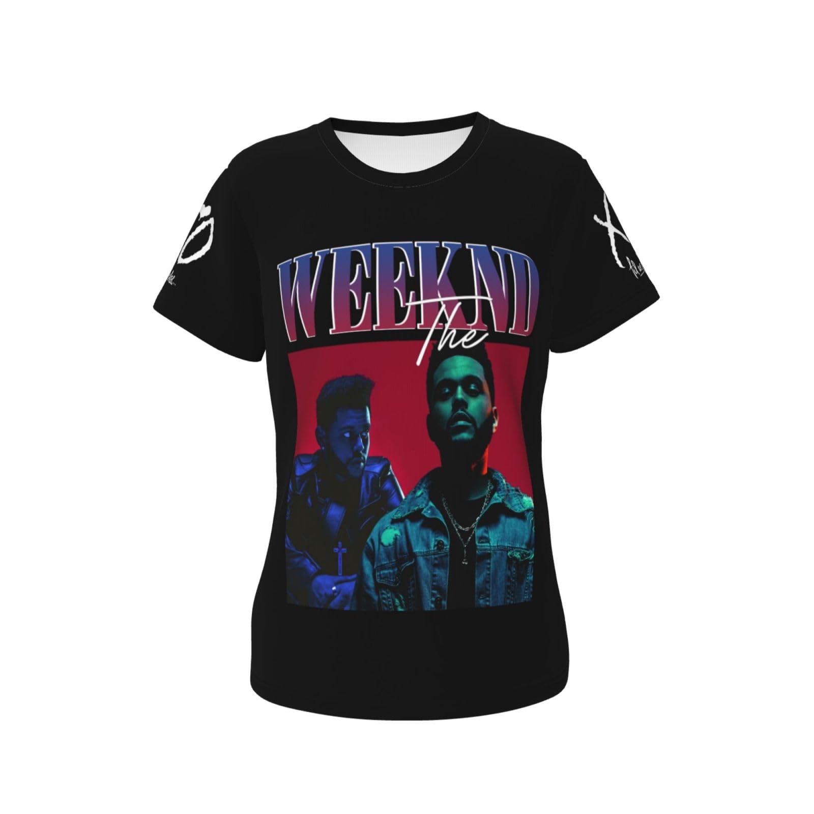 Wee%KND Singer T-Shirt, T-Shirt, Rapper, Damen, Rundhalsausschnitt, bedrucktes Damen-Pullover-Shirt, kurzärmlig, Baumwolle, Hip-Hop-Trend-T-Shirt