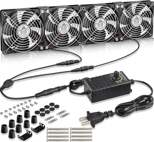 GDSTIME Big Airflow 4X 120mm Fans with 100V-240V...