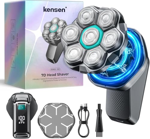 kensen 7D Head Shavers for Bald Men - Dual Speed Bald Head Shavers with LED Display, Elect - image 1