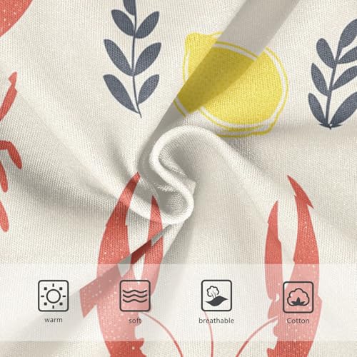 Wusikd Red Lobster Girls' Underwear Cotton Lemon Girls Briefs Soft Toddler Underwear 2T3