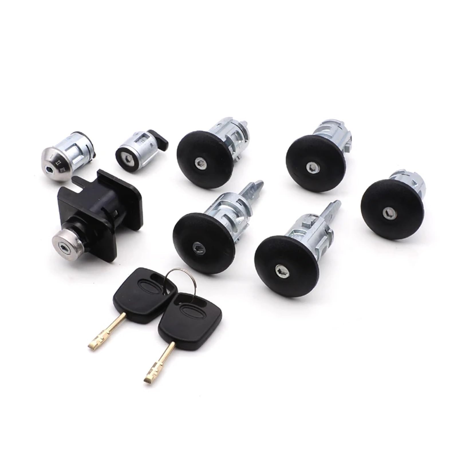 8PCS Set Full Lock Set Car Ignition Switch Left Right Door Lock Trunk Lock,Fit For Ford, TRANSIT CONNECT 2002-2013 2T1AV22050AD System blokady bagażnika tylnego