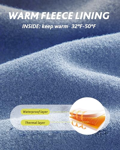 CAMPSNAIL Fleece Lined Joggers Women - Water Resistant Thermal Winter Sweatpants Running Hiking Yoga with Pockets