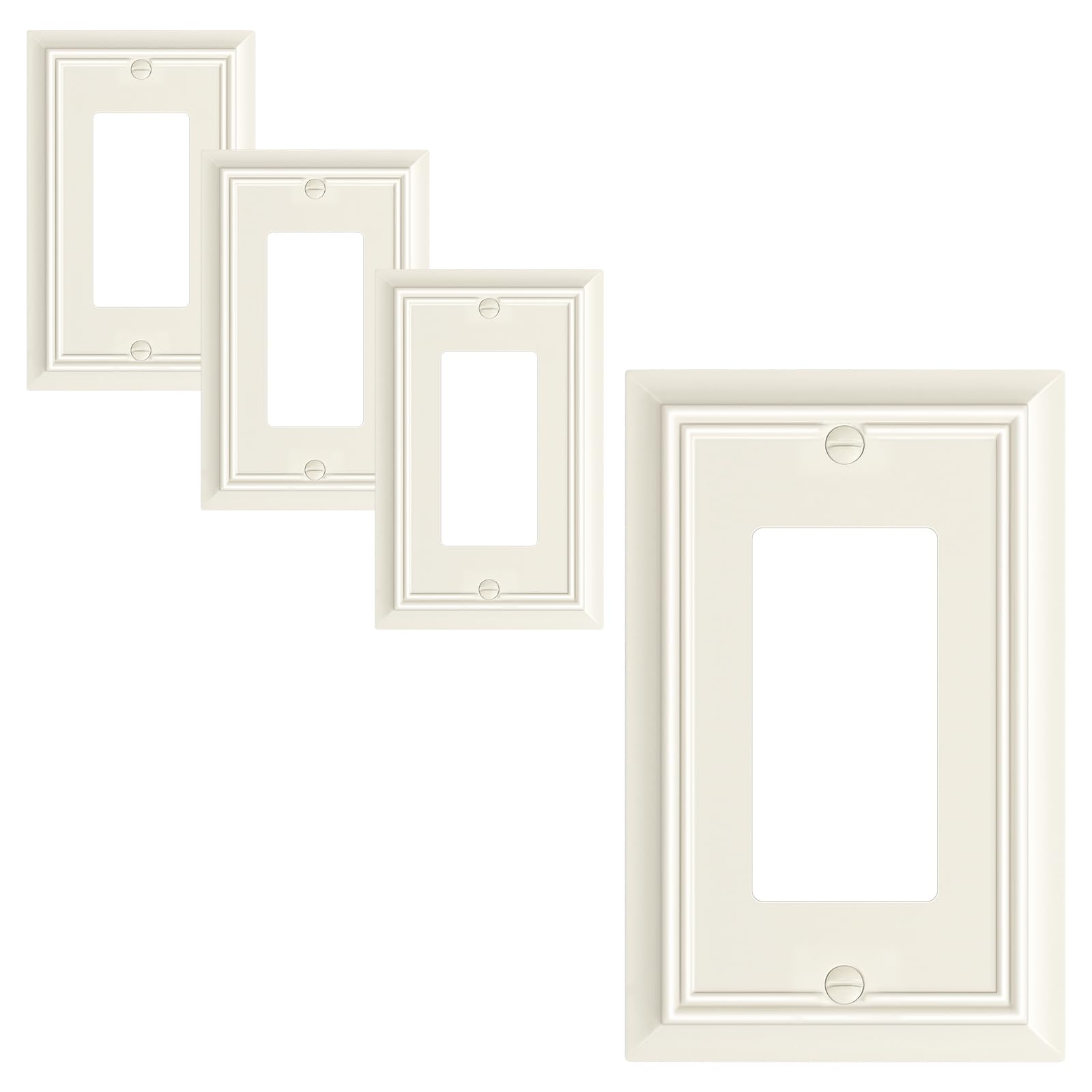 Photo 1 of Treewell 4-Pack Bamboo Fiber Decorator Outlet Cover Plate