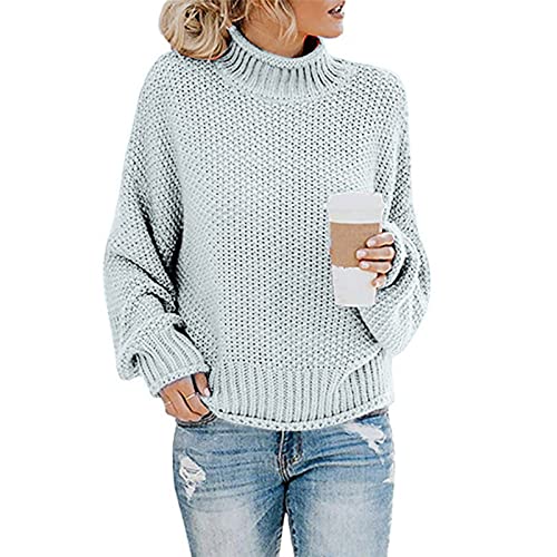 Oversized Sweaters for Women, white sweaters for women tops fall 2021 cropped sweaters turtleneck long sleeve sweaters for women hoodies 1206 19