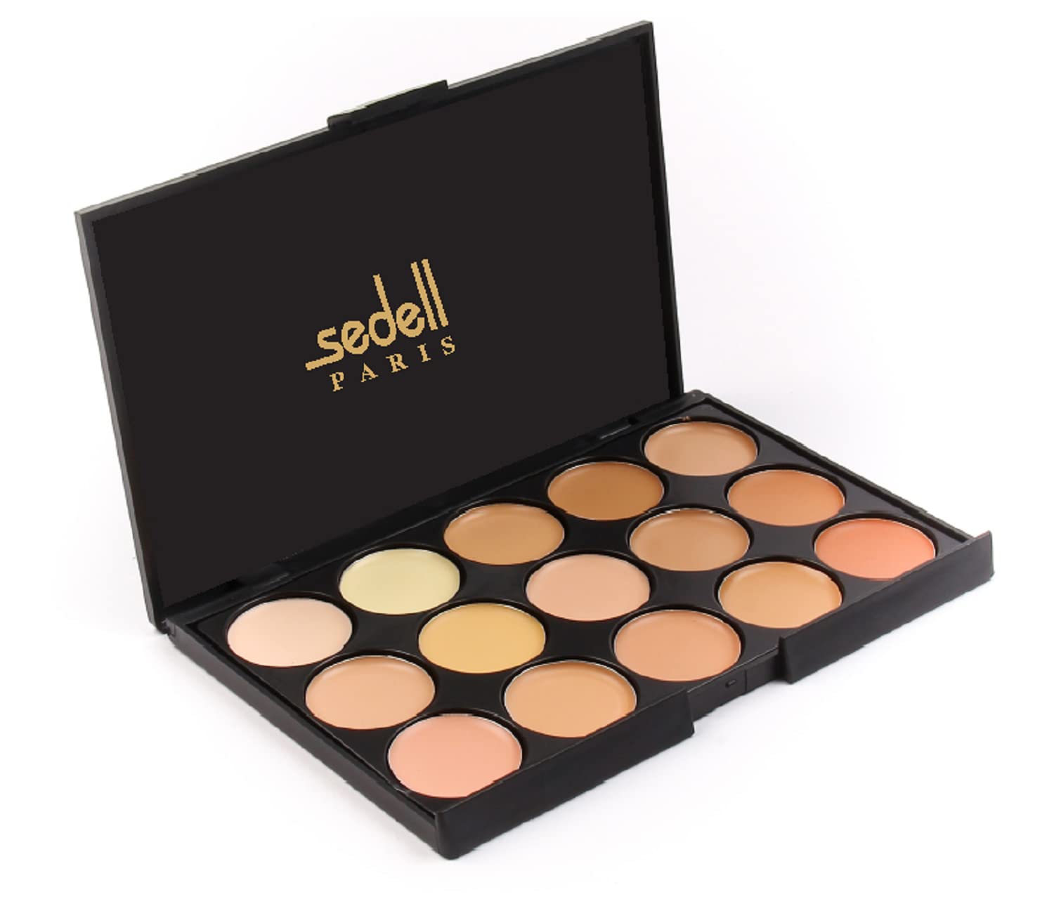 Sedell Professional 15 Colors Cream Concealer Camouflage Foundation Makeup Palette Contour Face Contouring Kit-01, Multicolor, 2 g-image-6