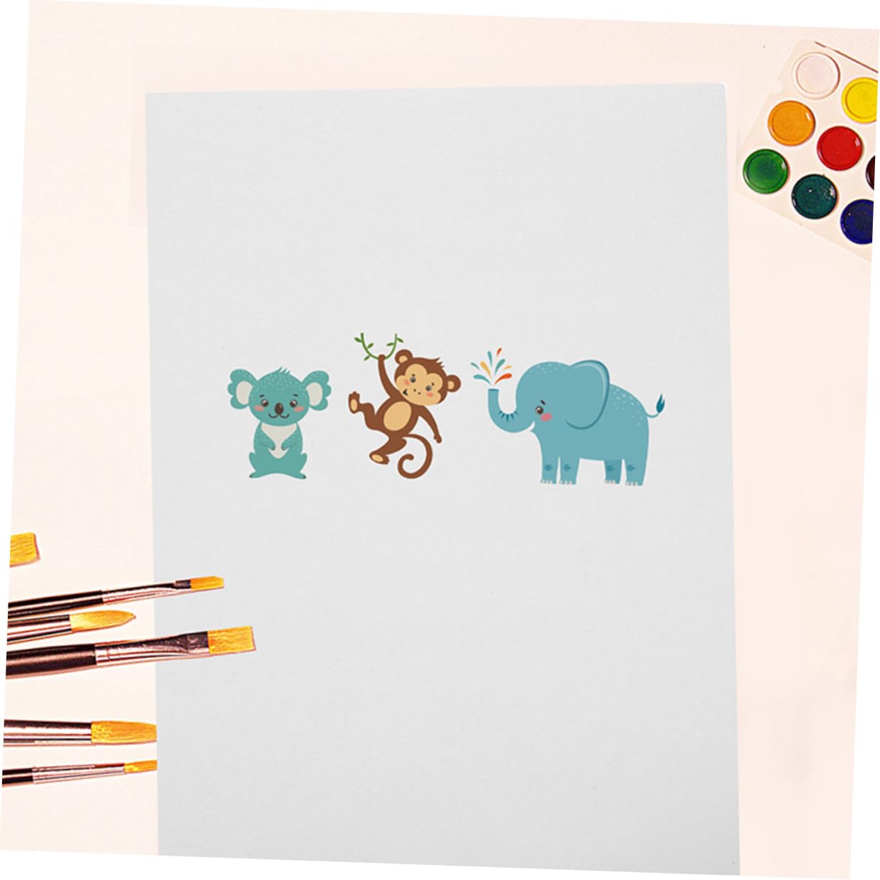 DEARMAMY 100 Blatt Aquarellpapier Weiß 160g Papier für Kinder und Künstler zum Malen mit Wasserfarben für Skizzen und Schulgebrauch